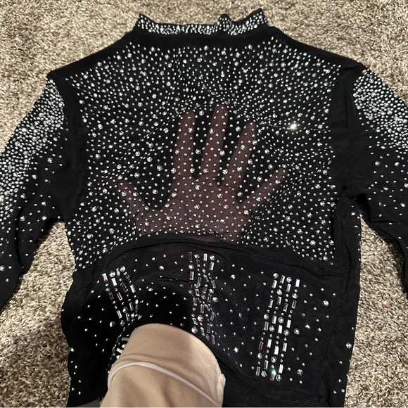 mesh rhinestone long sleeve and legging set - Picture 13 of 15